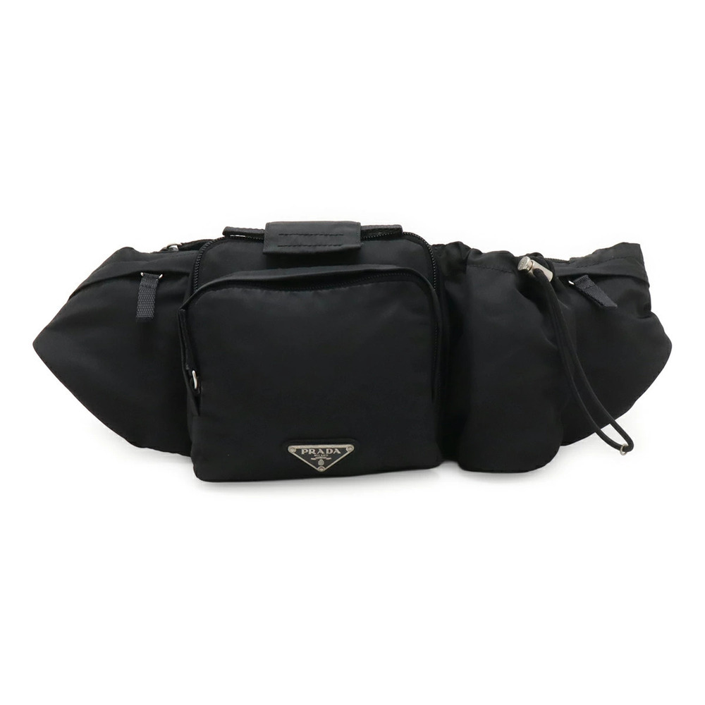 Prada Waist Bag Pouch Clutch Body Hip NERO Black